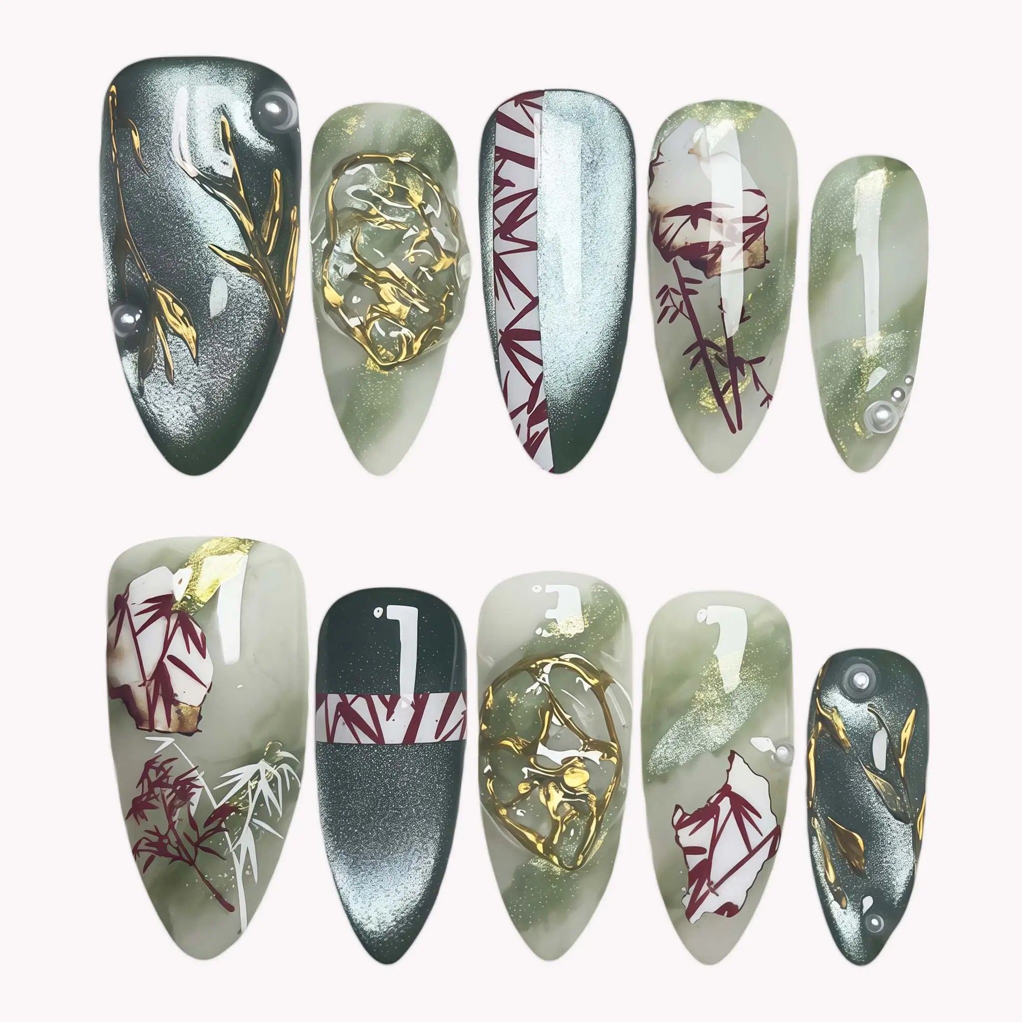 Premium Press On Nails 8D105B - Image 1