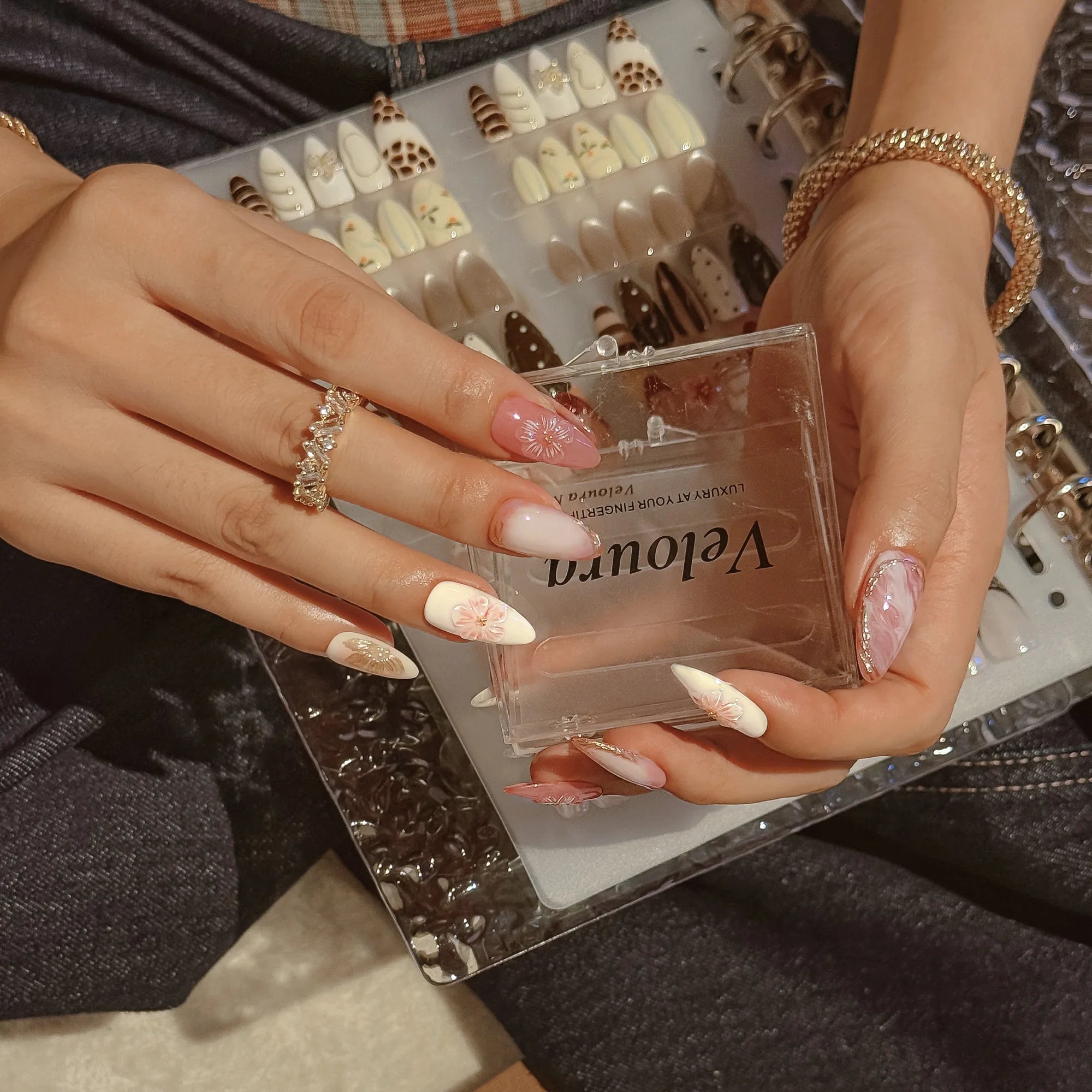 Blush Petal Veil press-on nails — detail image 1
