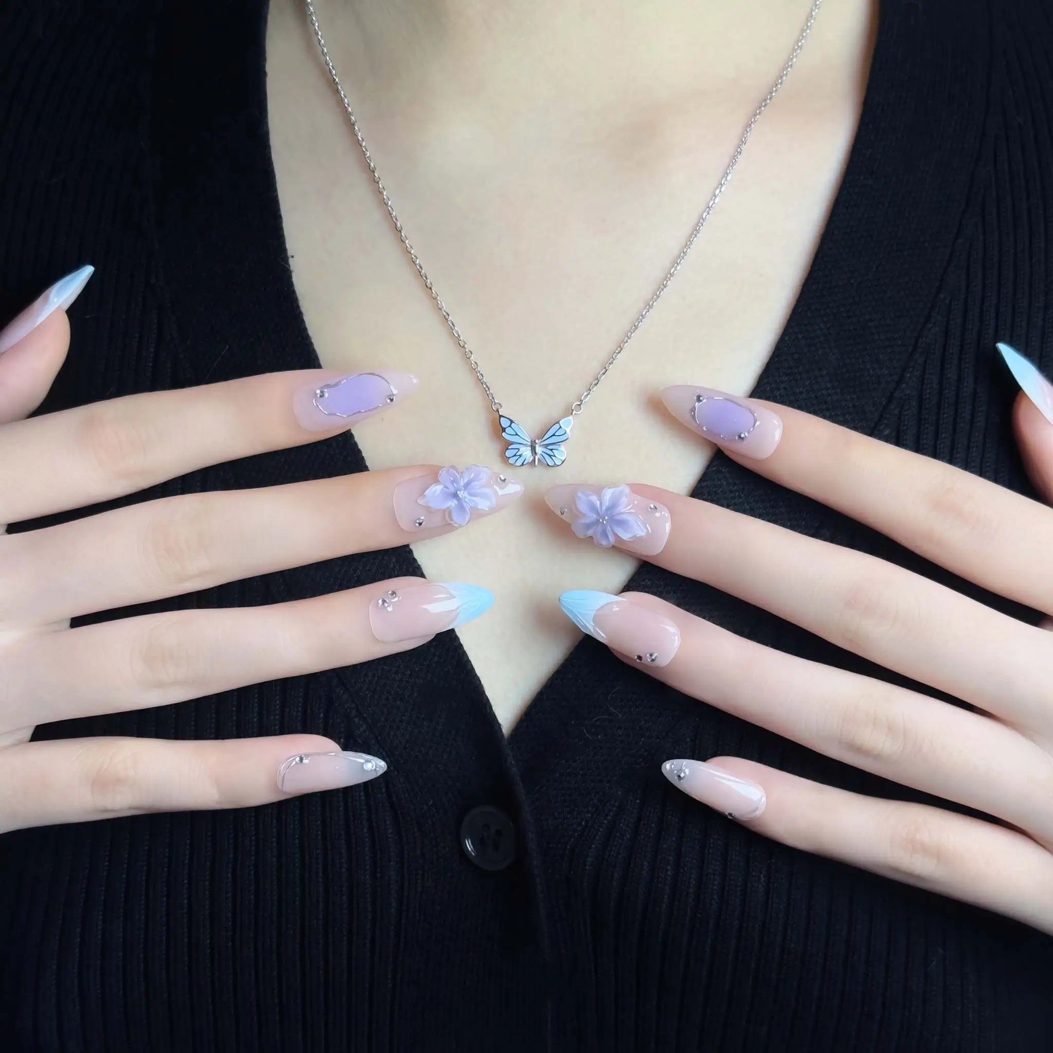 Premium Press On Nails 1B90BA - Image 4